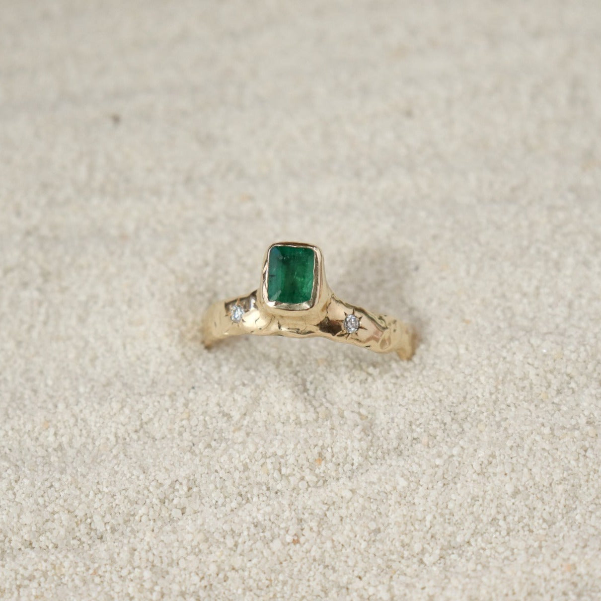 Emerald Treasure Trove Ring | Emerald, Diamonds, 14k Gold – From Isla