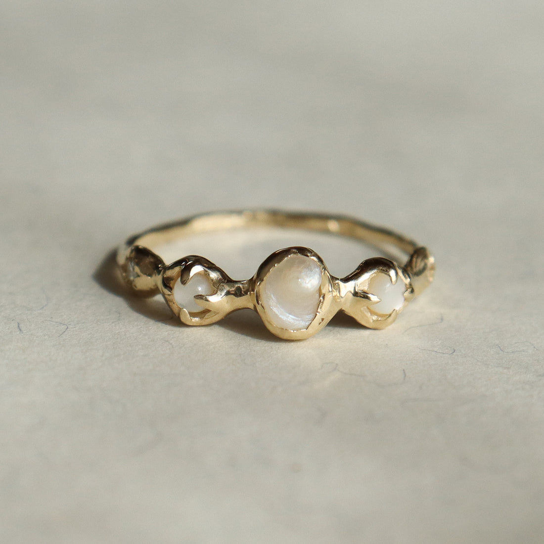 Nerida Ring | Pearl, MOP, Diamonds 14k Gold