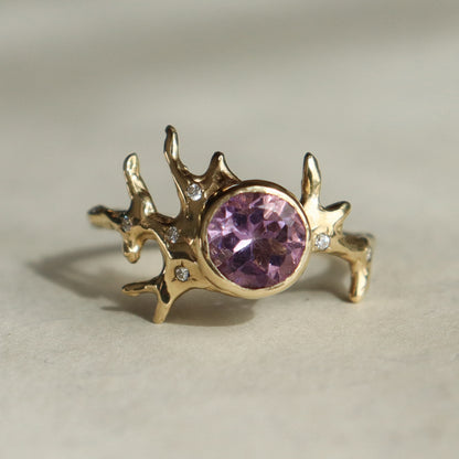 Coral Reef Ring | Amethyst, Diamonds, 14k Gold