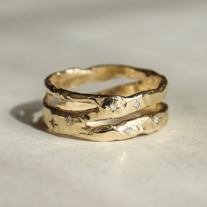 The Stardust Band | Diamonds, 14k Gold