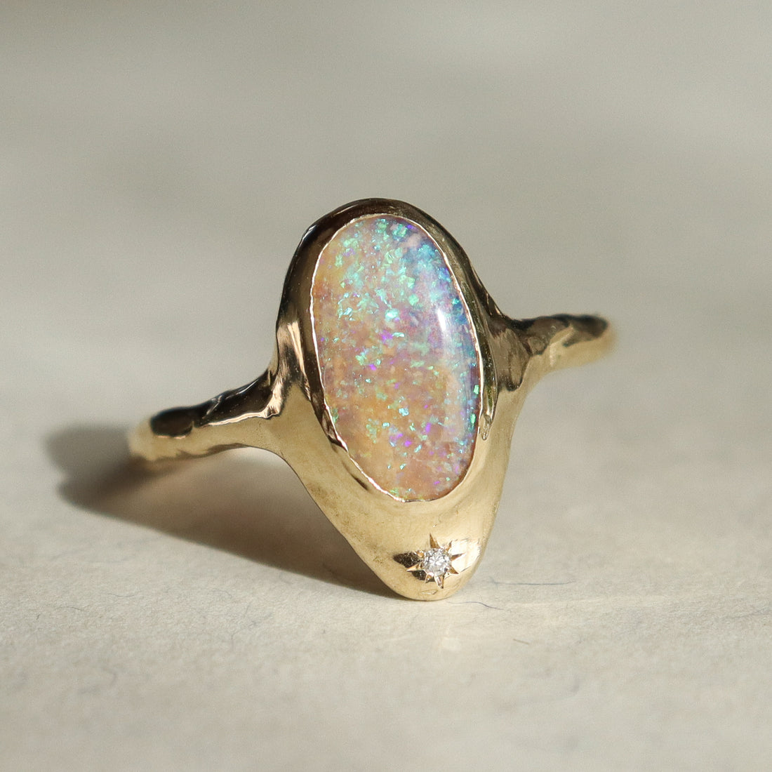 Illumination Ring III | Opal, Diamond, 14k Gold