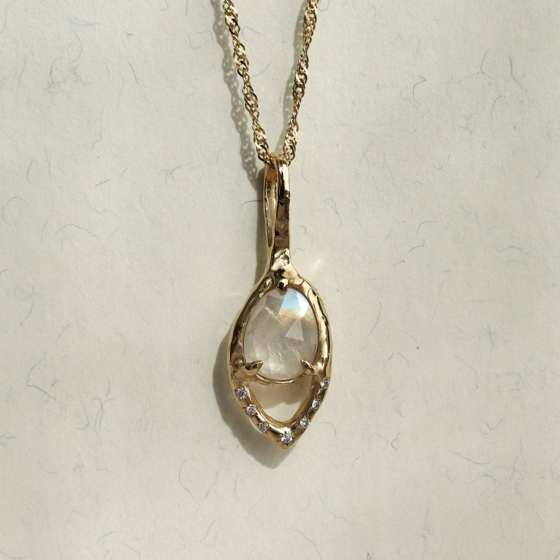 Starlight Pendant | Moonstone, Diamonds, 14k Gold