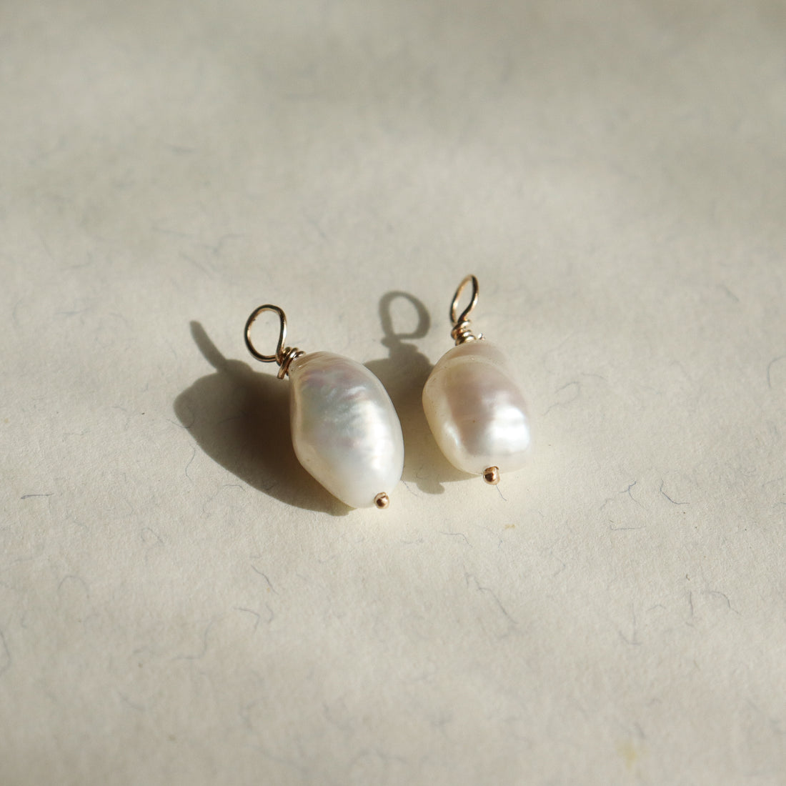 Baroque Pebble Pearl Charm