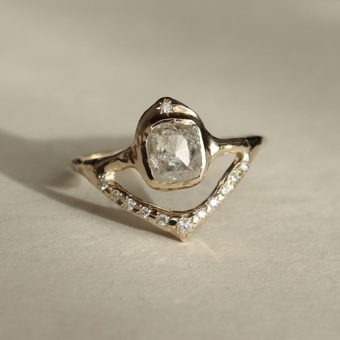 Starfall | Salt and Pepper Diamond, Diamonds, 14k Gold