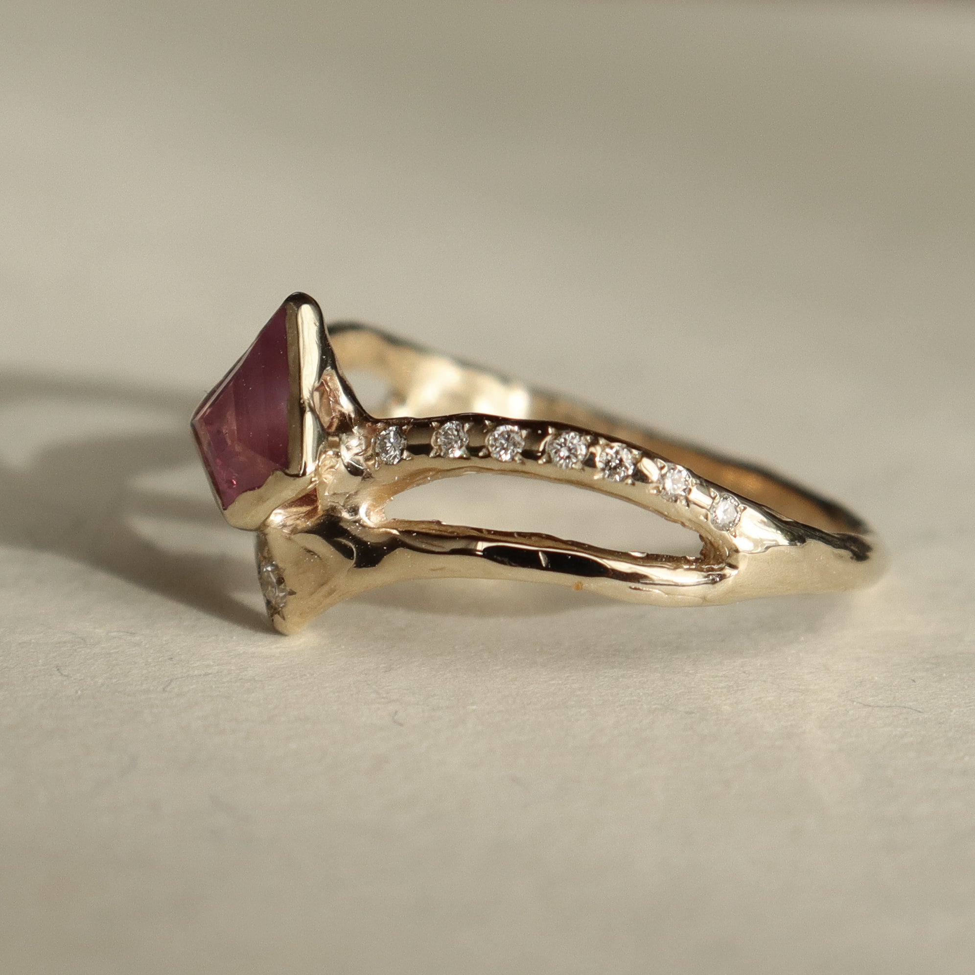 Seraphina | Pink Sapphire, Diamonds, 14k Gold