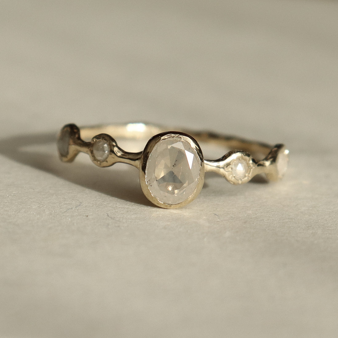 Gwendolyn | Opalescent Diamond, Icy Diamonds, 14k Gold