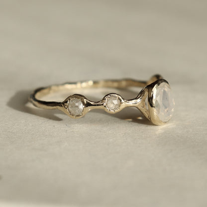 Gwendolyn | Opalescent Diamond, Icy Diamonds, 14k Gold