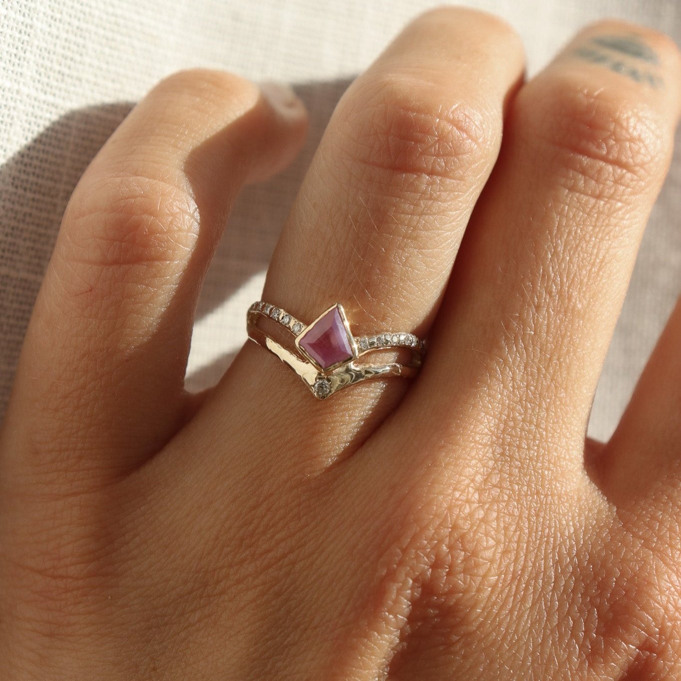 Seraphina | Pink Sapphire, Diamonds, 14k Gold