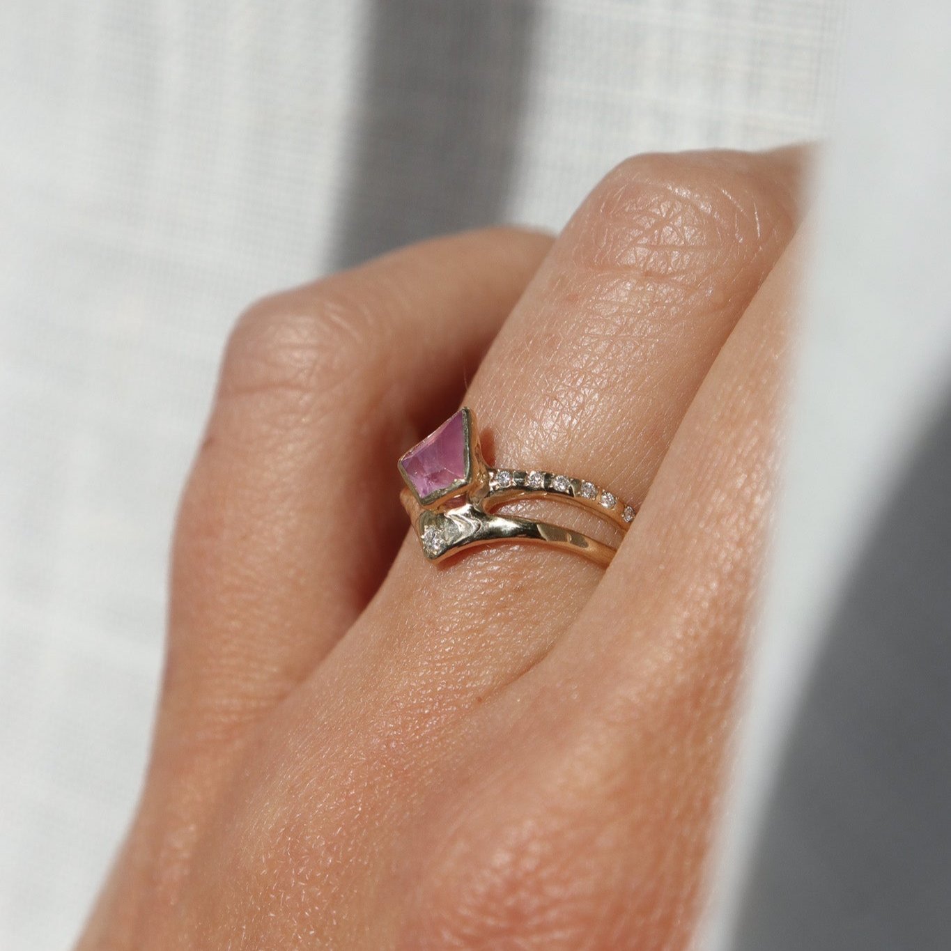 Seraphina | Pink Sapphire, Diamonds, 14k Gold