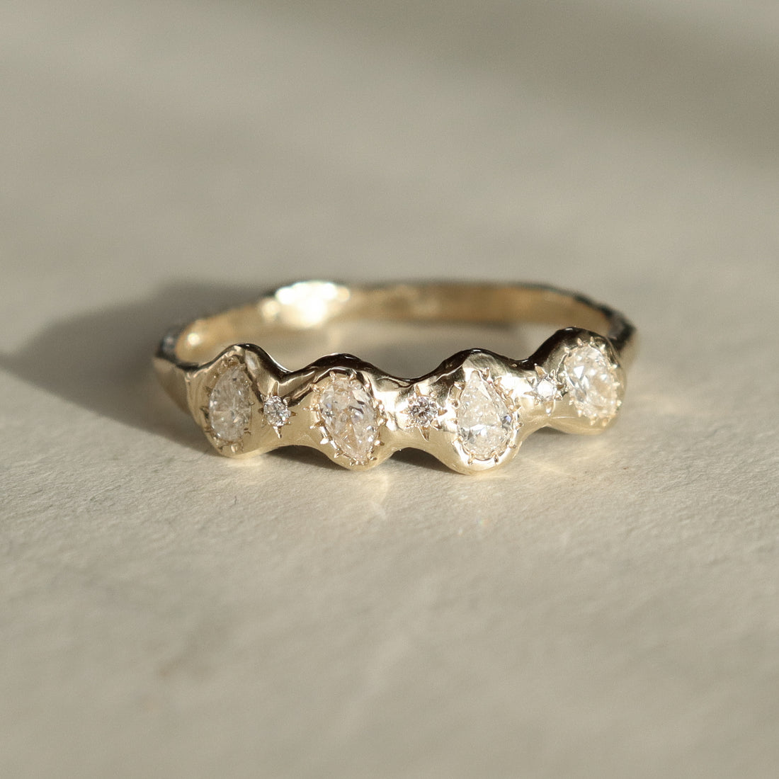 Lucinda Band | Pear Diamonds, 14k Gold