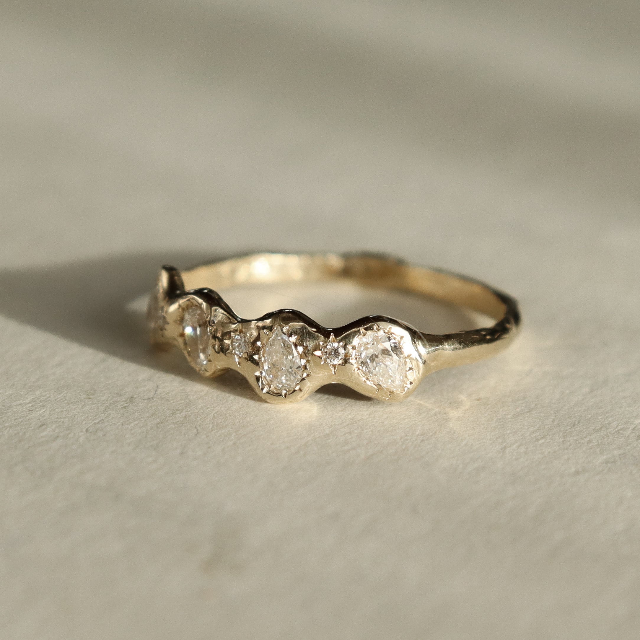 Lucinda Band | Pear Diamonds, 14k Gold