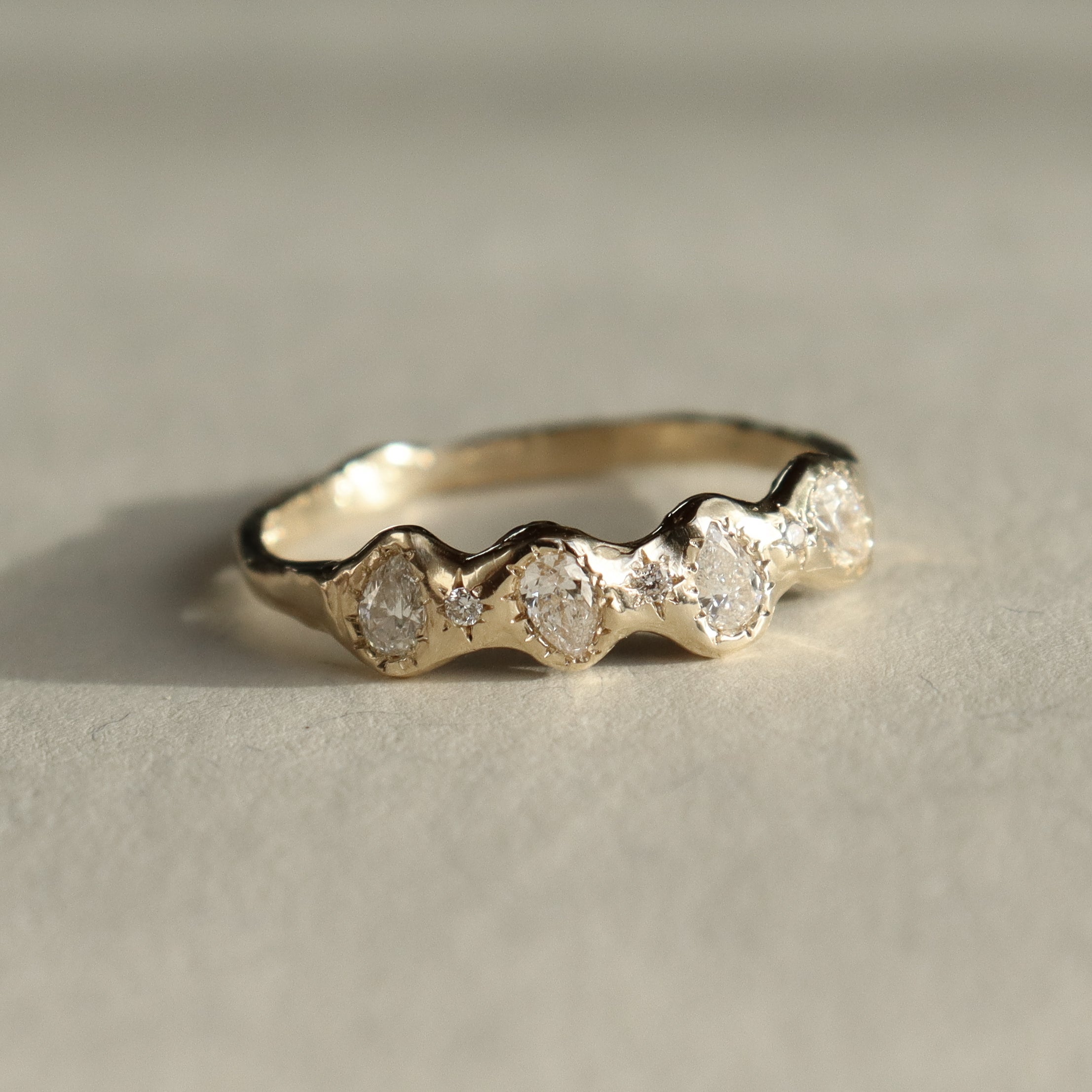 Lucinda Band | Pear Diamonds, 14k Gold