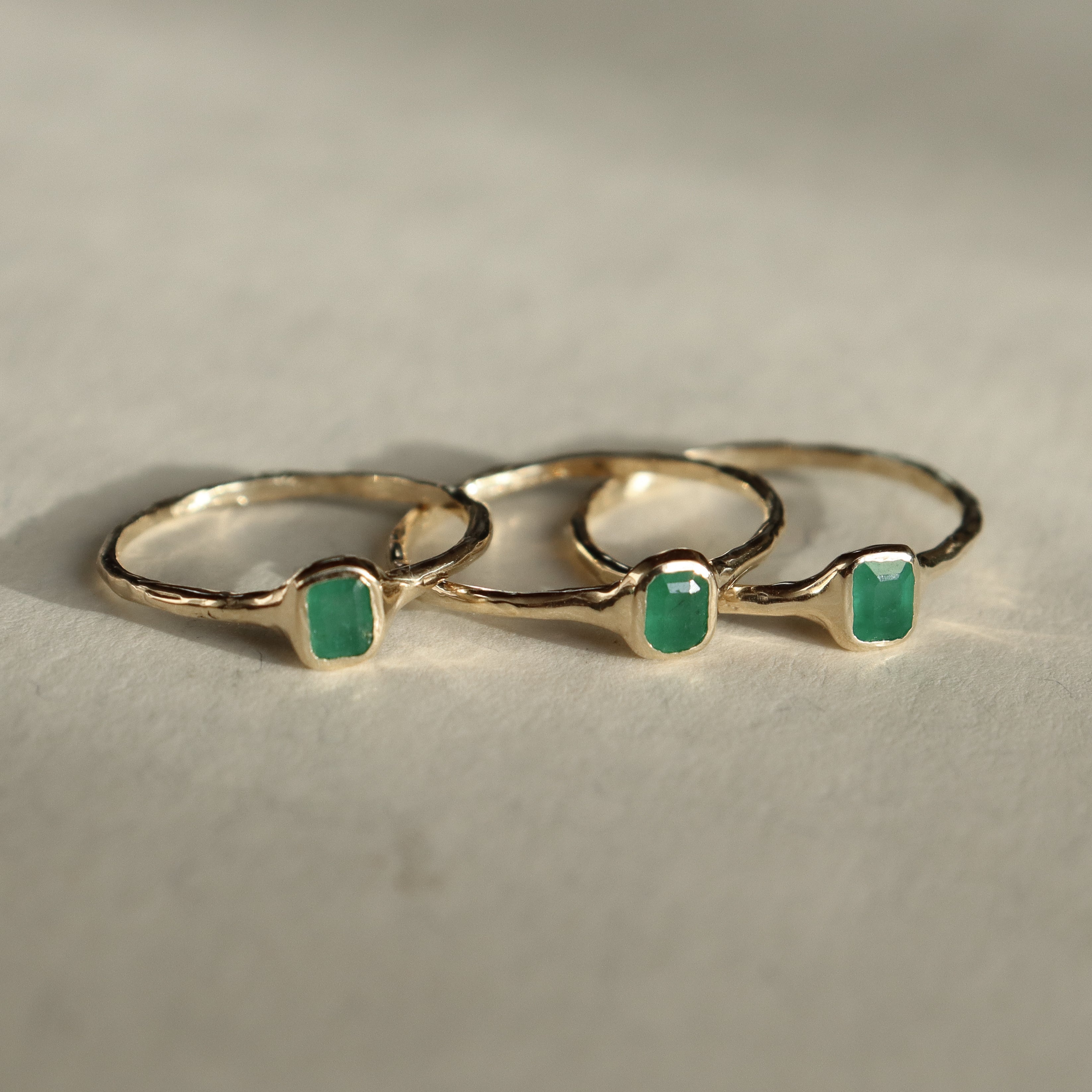 Mini Emerald Rings