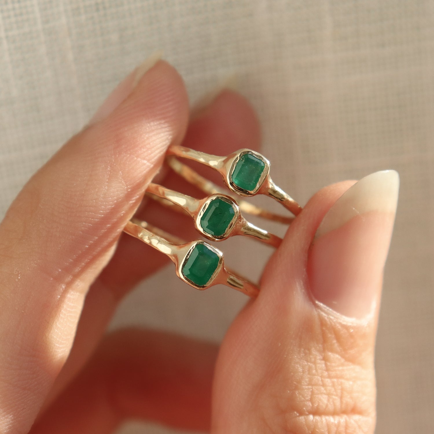 Mini Emerald Rings