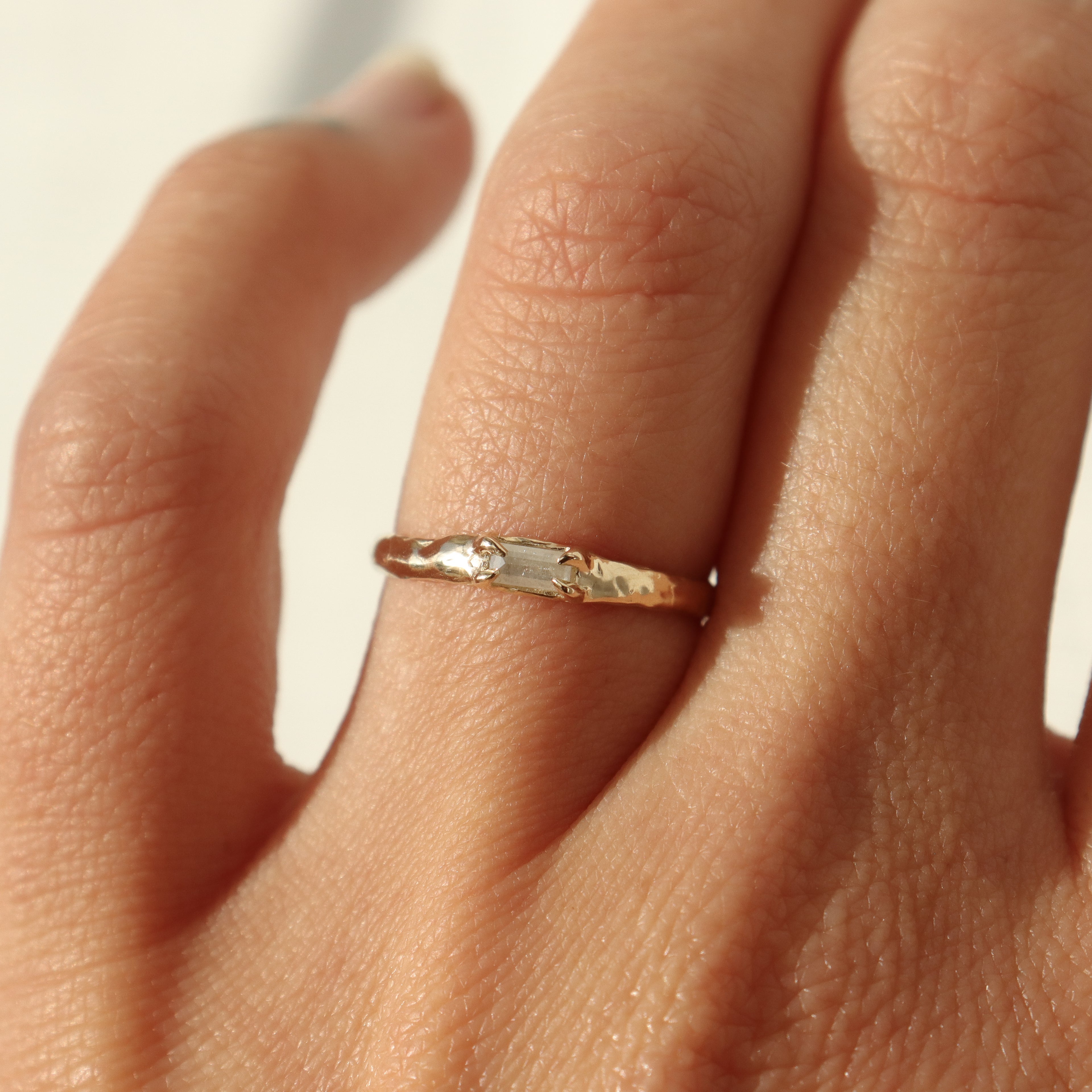 Iris Ring | Icy Baguette Diamond, 14k Gold