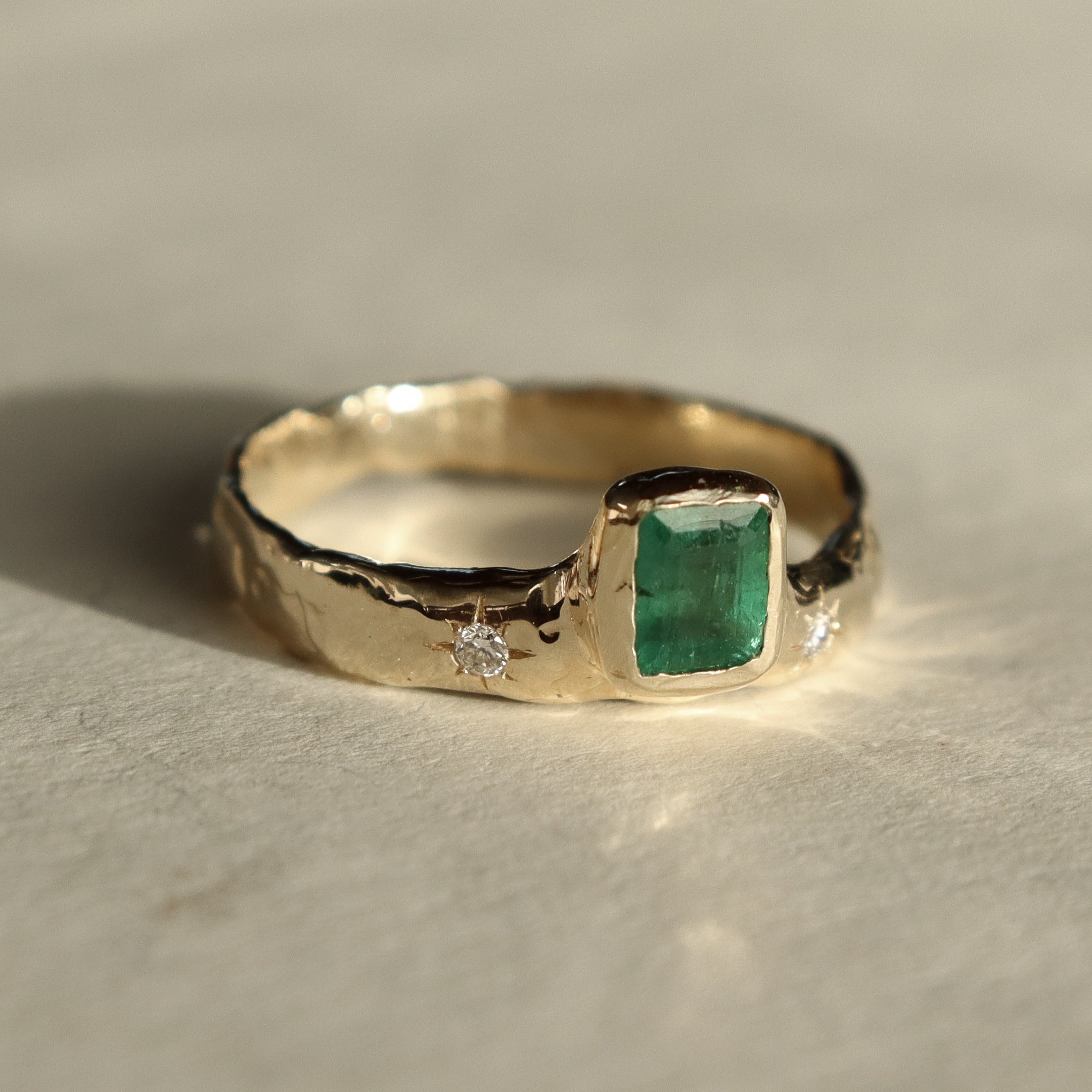 Emerald Treasure Trove Ring | Emerald, Diamonds, 14k Gold