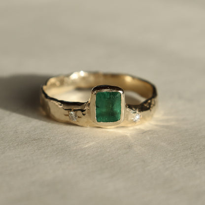 Emerald Treasure Trove Ring | Emerald, Diamonds, 14k Gold