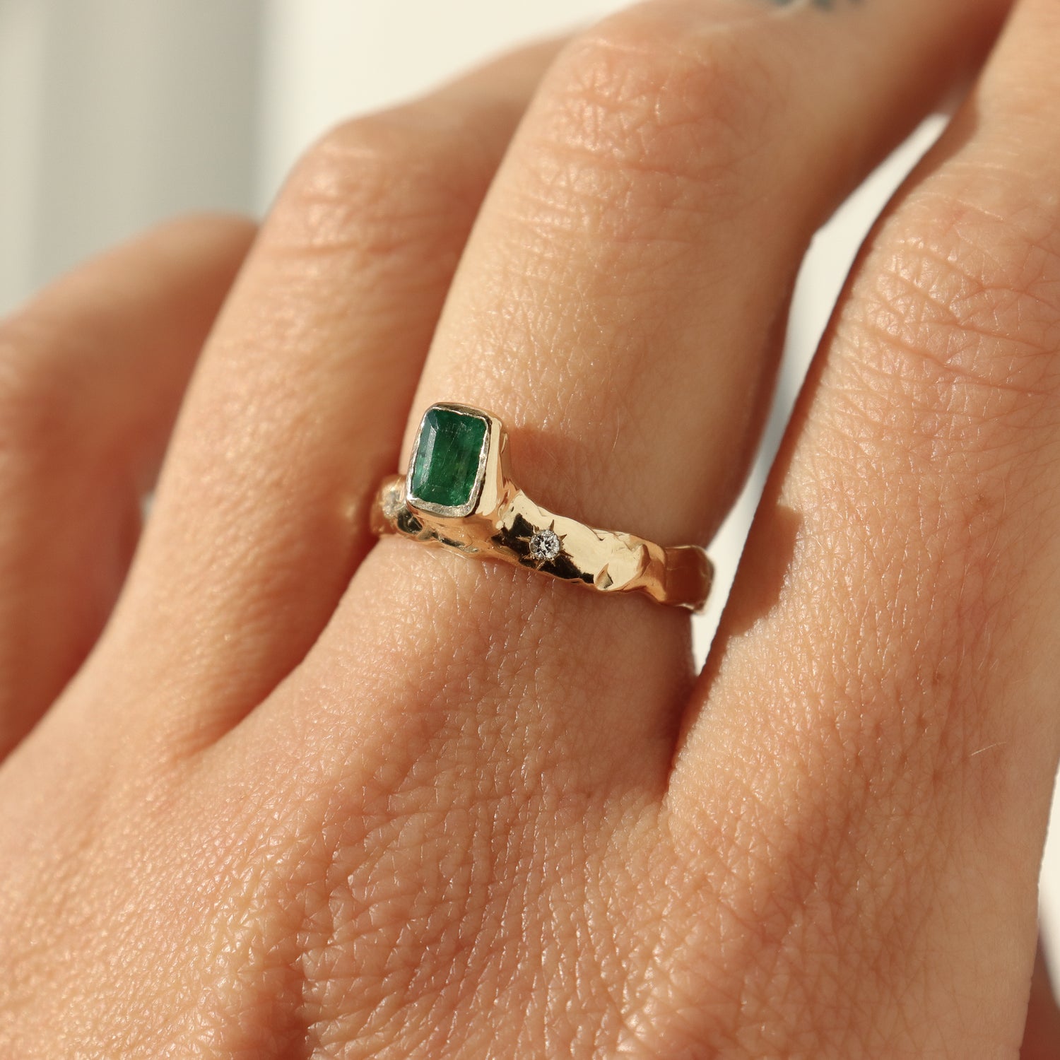 Emerald Treasure Trove Ring | Emerald, Diamonds, 14k Gold