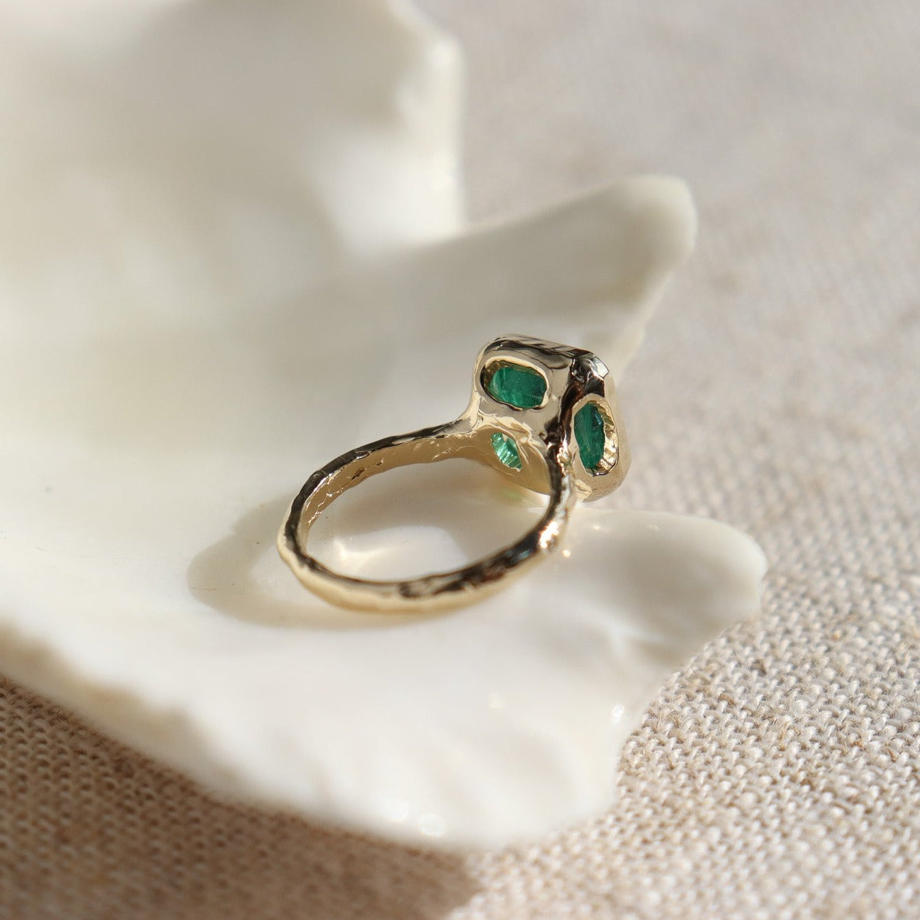 Custom Emerald and Diamond Ring