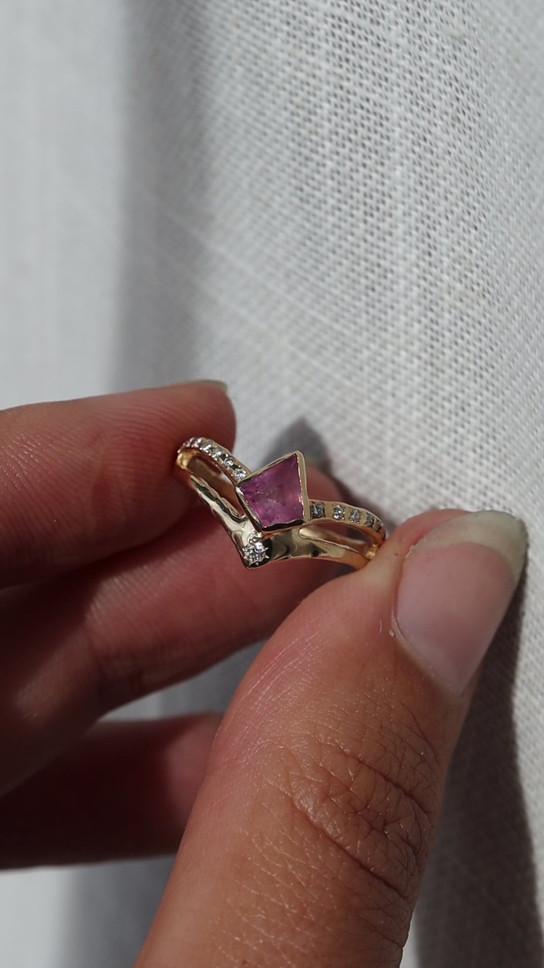 Seraphina | Pink Sapphire, Diamonds, 14k Gold