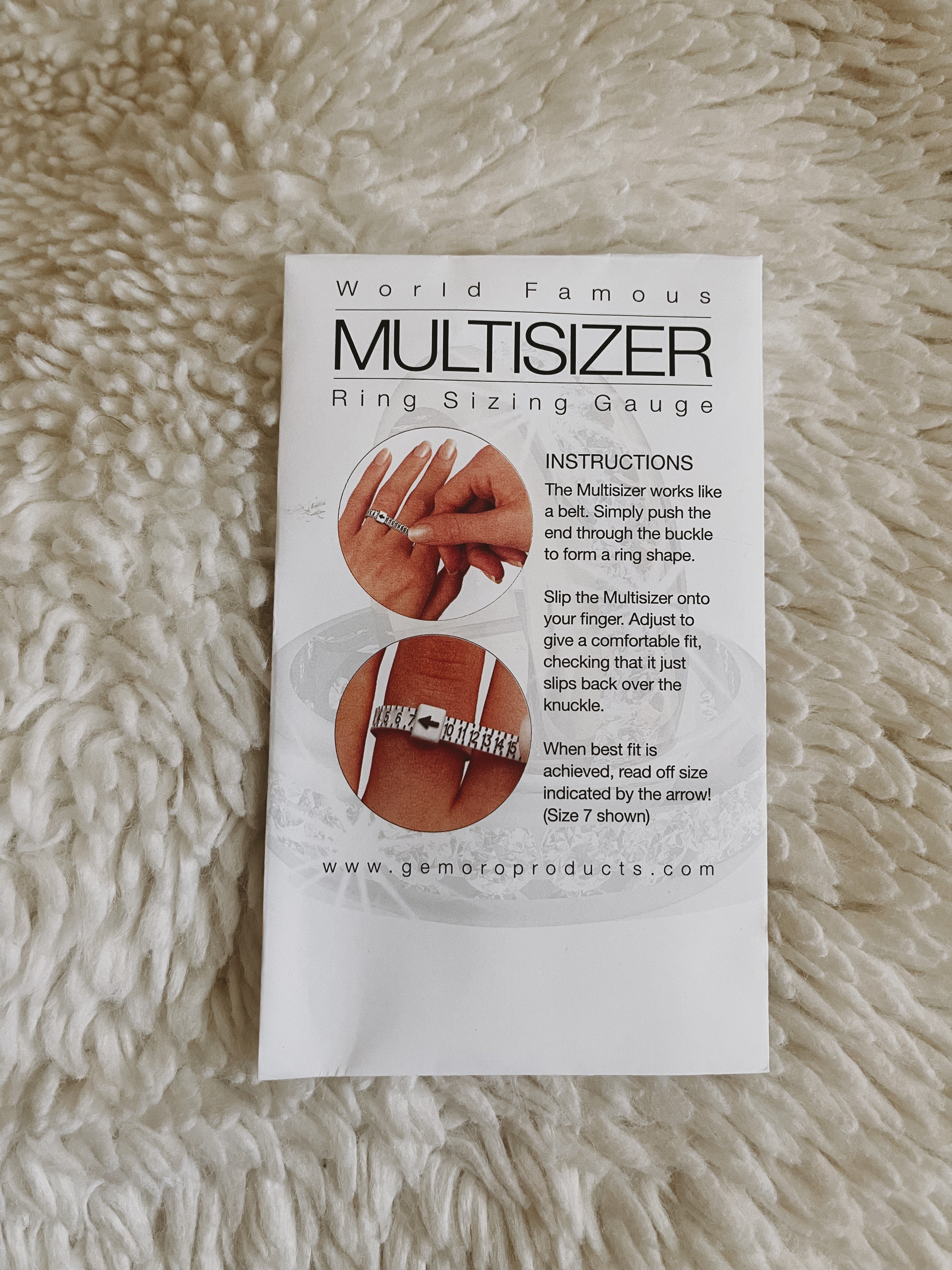 Multisizer ring deals sizing gauge